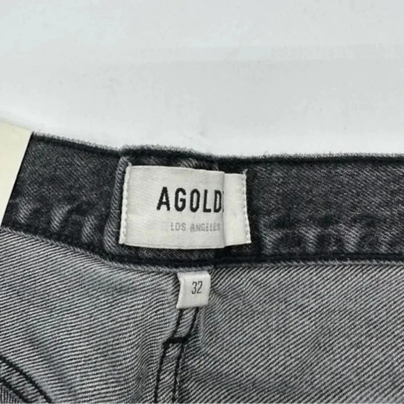 NWT Agolde Dee High Rise Short in Moxy Sz 32 Mom Shorts (Black) B1726 - Picture 3 of 7